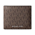 Michael Kors Cooper Logo Billfold Wallet With Coin Pouch Brown/Blk