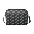 Michael Kors Cooper Logo Jacquard Denim Flight Bag Black Wash