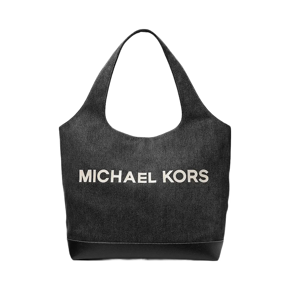 Michael Kors Cooper Medium Denim Tote Bag Black Wash