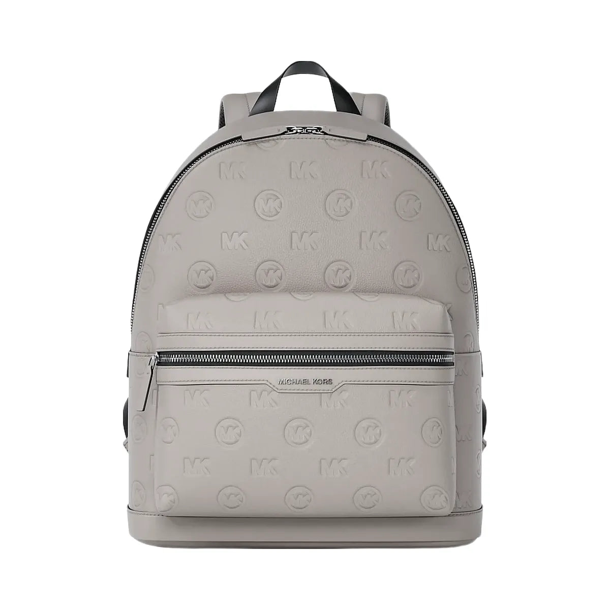 Michael Kors Cooper Medium Logo Debossed Dome Backpack Pearl Grey