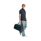 Michael Kors Cooper Pebbled Leather and Signature Logo Duffel Bag Navy