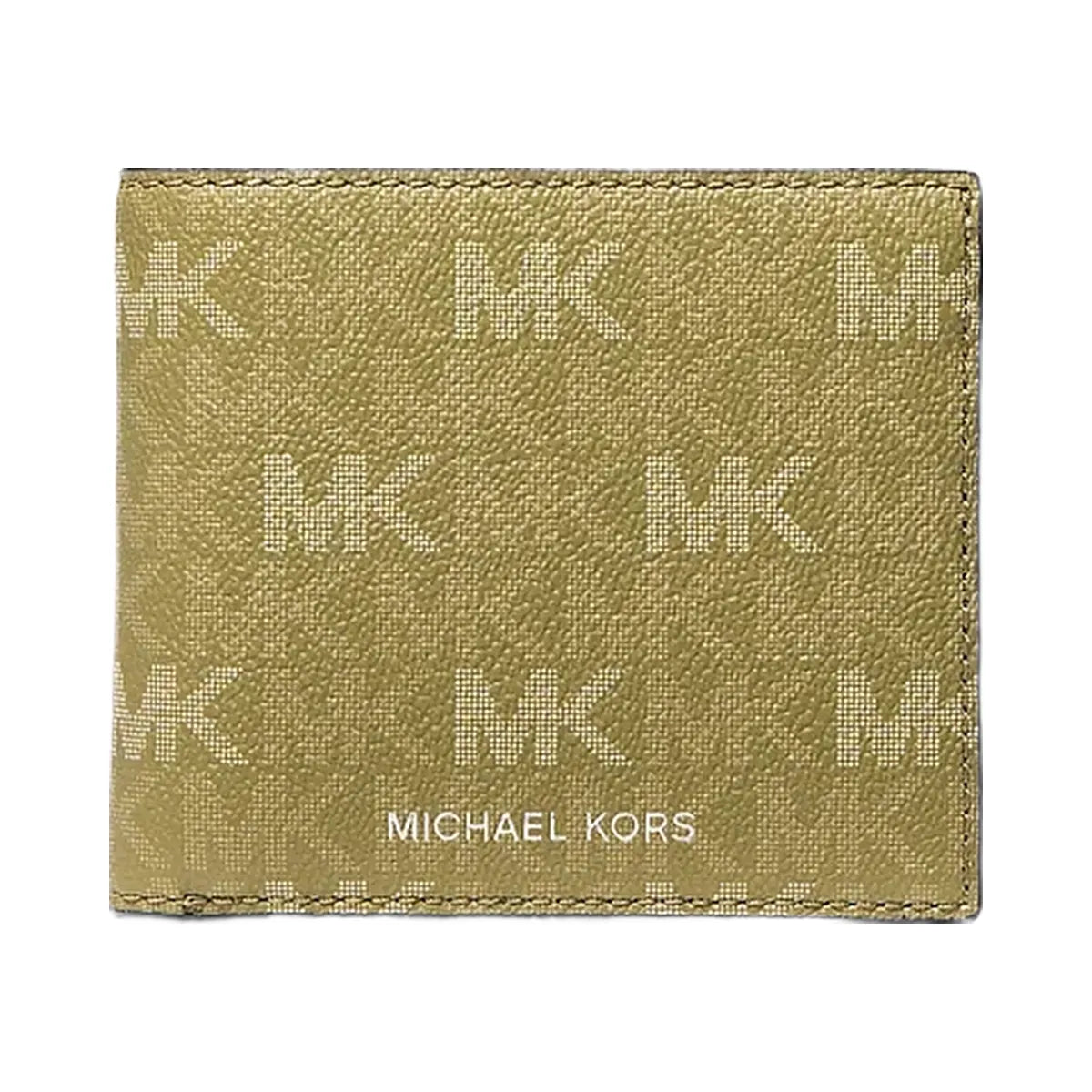 Michael Kors Cooper Printed Signature Logo Billfold Wallet Oregano