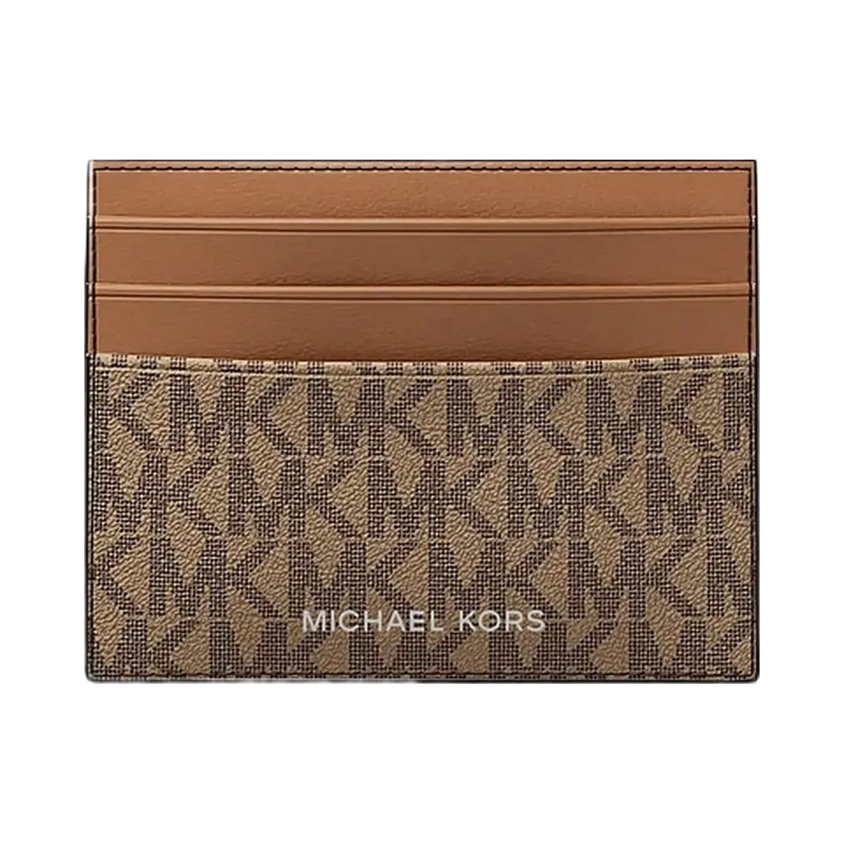 Michael Kors Cooper Signature Logo Card Case Camel