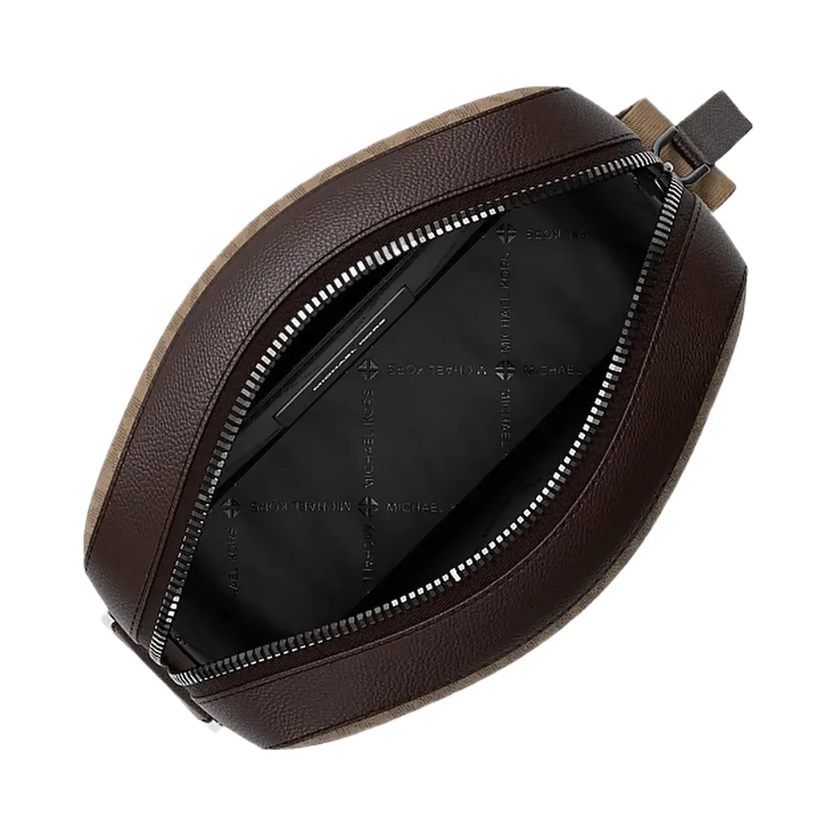 Michael Kors Cooper Signature Logo Flight Bag Camel