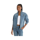 Michael Kors Denim Zip-Up Jacket Dusk Blue Wash