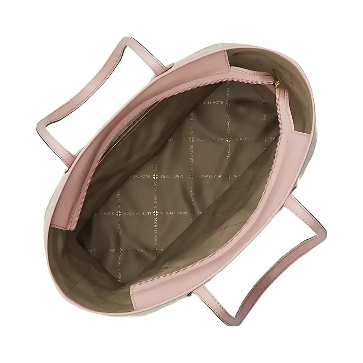 Michael Kors Eva Large Striped Signature Logo Tote Bag Powder Blush
