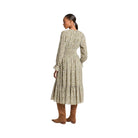 Michael Kors Floral Print Georgette Midi Dress Oregano