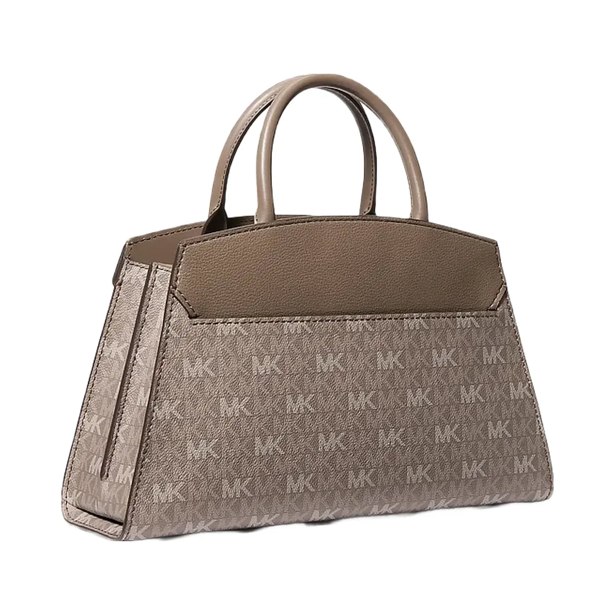 Michael Kors Greta Medium Signature Logo Satchel Mushroom