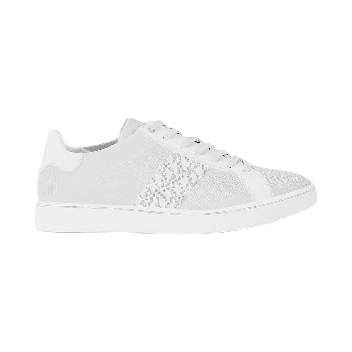 Michael Kors Jacob Mixed-Media Sneaker Optic White