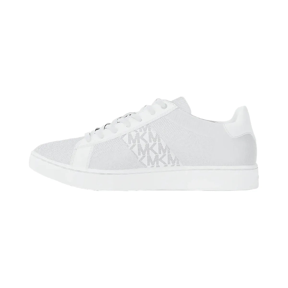 Michael Kors Jacob Mixed-Media Sneaker Optic White