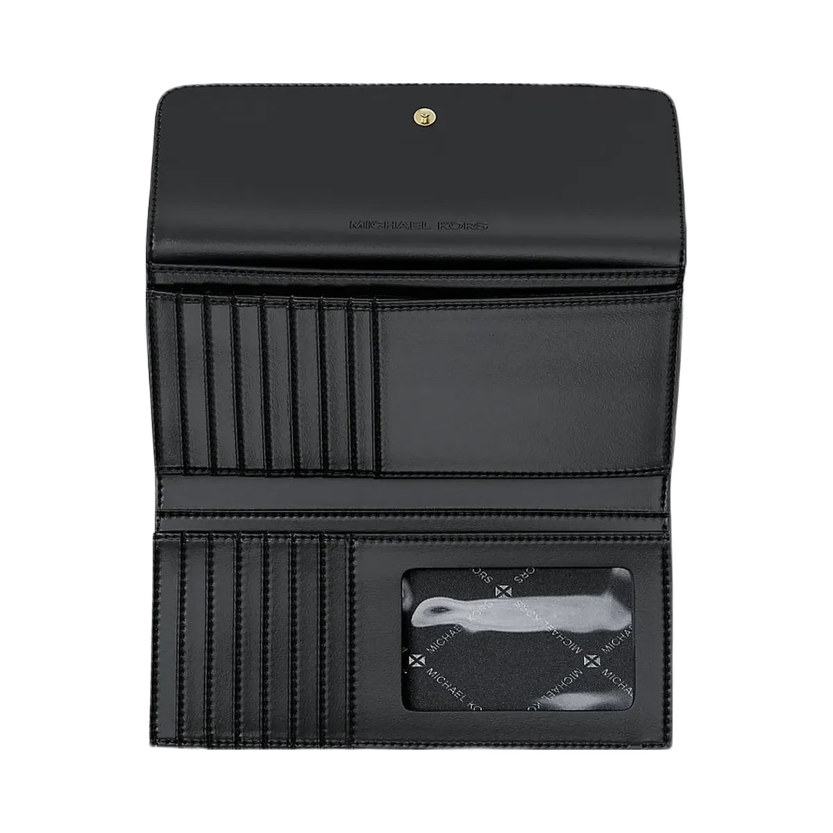 Michael Kors Jet Set Large Logo Trifold Wallet Black