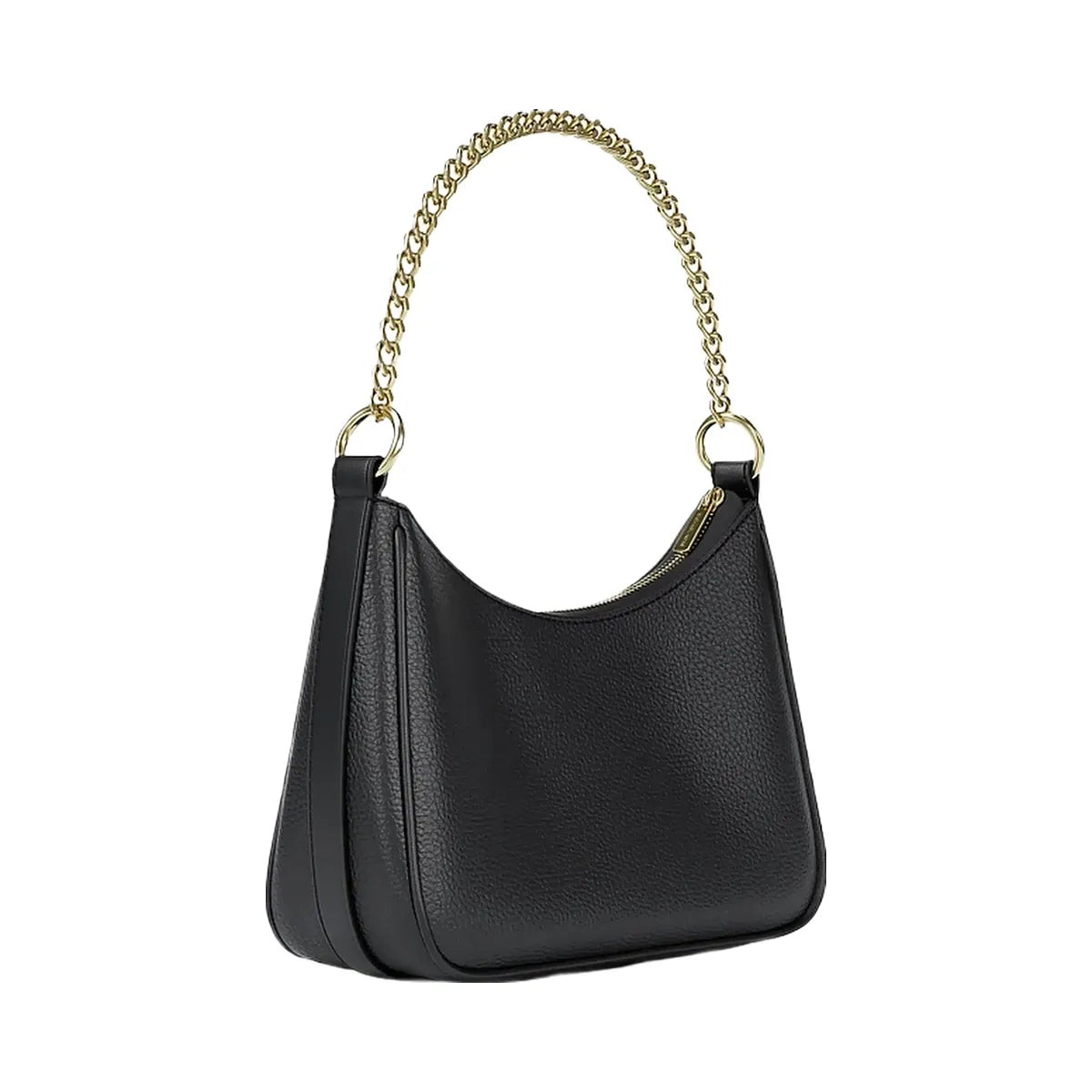 Michael Kors Jet Set Large Pebbled Leather Convertible Crossbody Bag Black