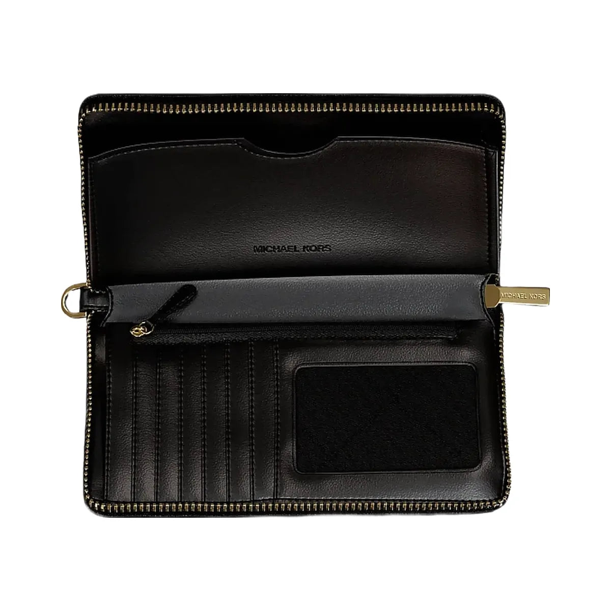 Michael Kors Jet Set Large Signature Logo Smartphone Wallet Black