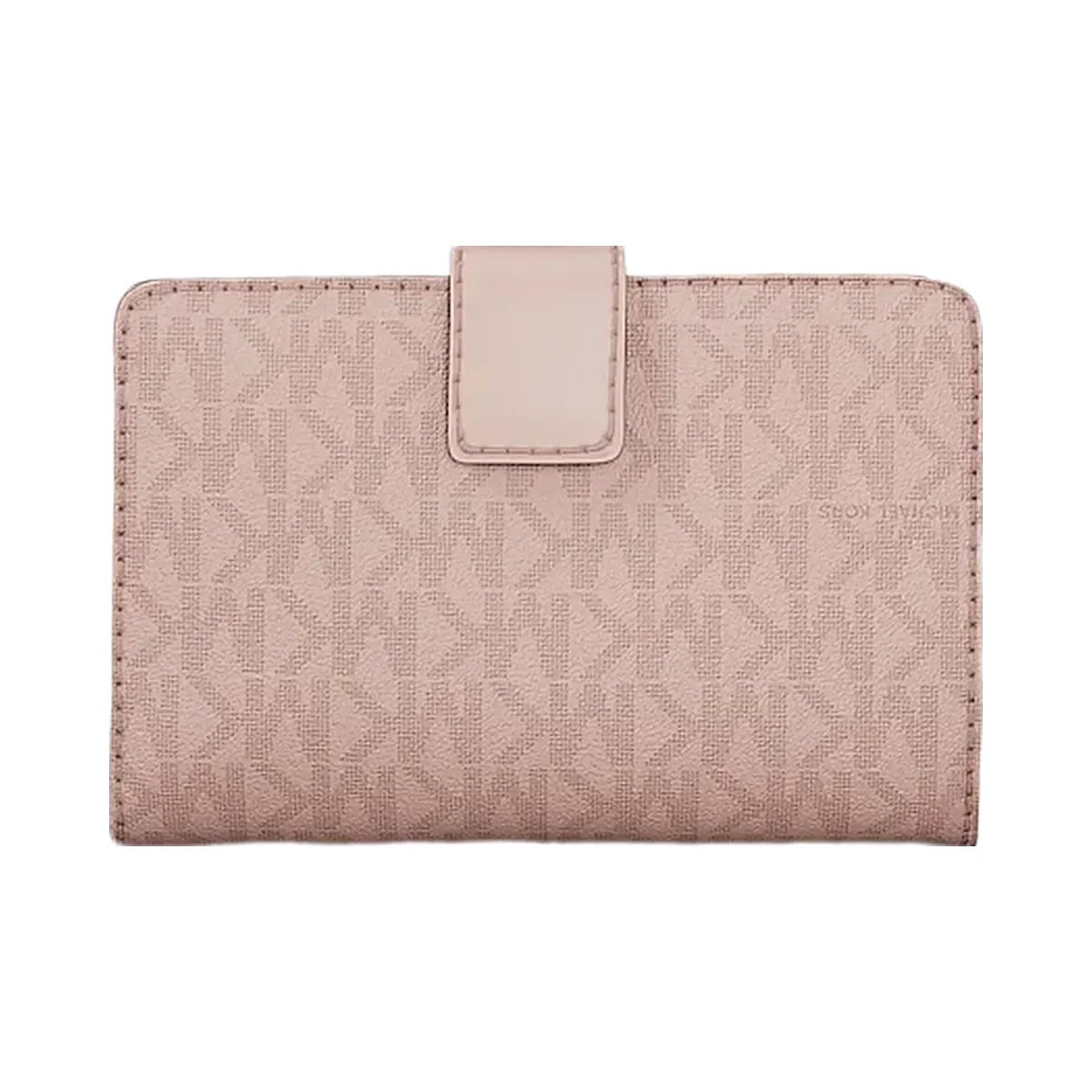 Michael Kors Jet Set Medium Signature Logo Bi-Fold Wallet Powder Blush