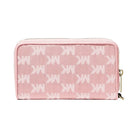 Michael Kors Jet Set Travel Large Logo Jacquard Denim Smartphone Wallet Powder Blush