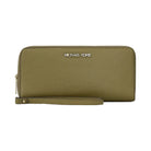 Michael Kors Jet Set Travel Large Pebbled Leather Wristlet Oregano