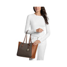 Michael Kors Jet Set Travel Large Signature Logo 3-in-1 Tote Bag Brown