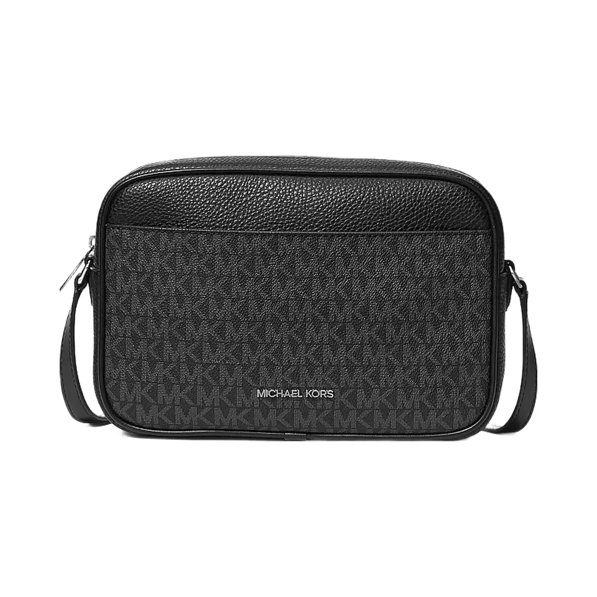 Michael Kors Jet Set Travel Large Signature Logo Camera Crossbody Bag Black