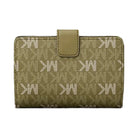 Michael Kors Jet Set Travel Medium Signature Logo Billfold Wallet Oregano