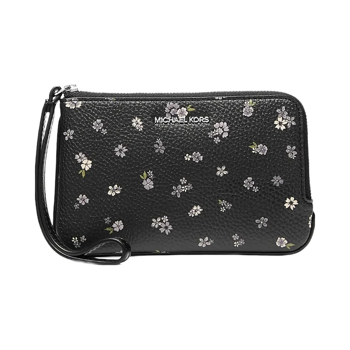 Michael Kors Jet Set Travel Small Floral Printed Wristlet Black