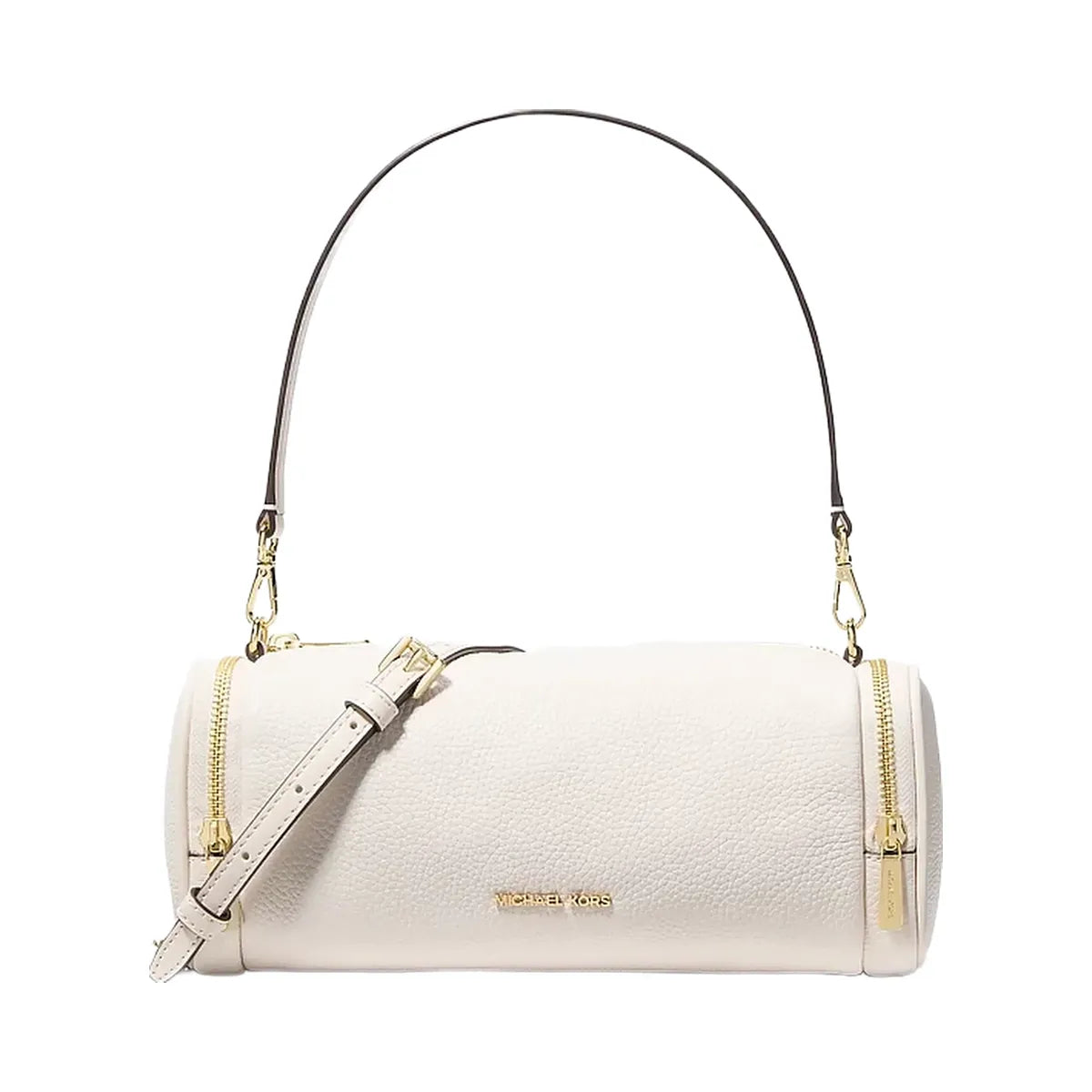 Michael Kors Jet Set Travel Small Pebbled Leather Convertible Crossbody Bag Lt Cream