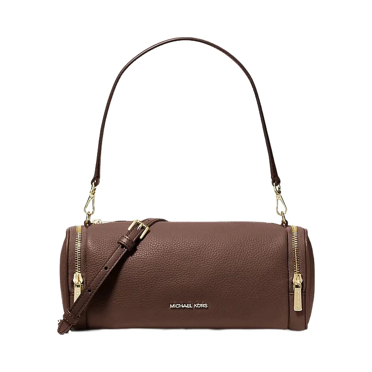Michael Kors Jet Set Travel Small Pebbled Leather Convertible Crossbody Bag Nutmeg