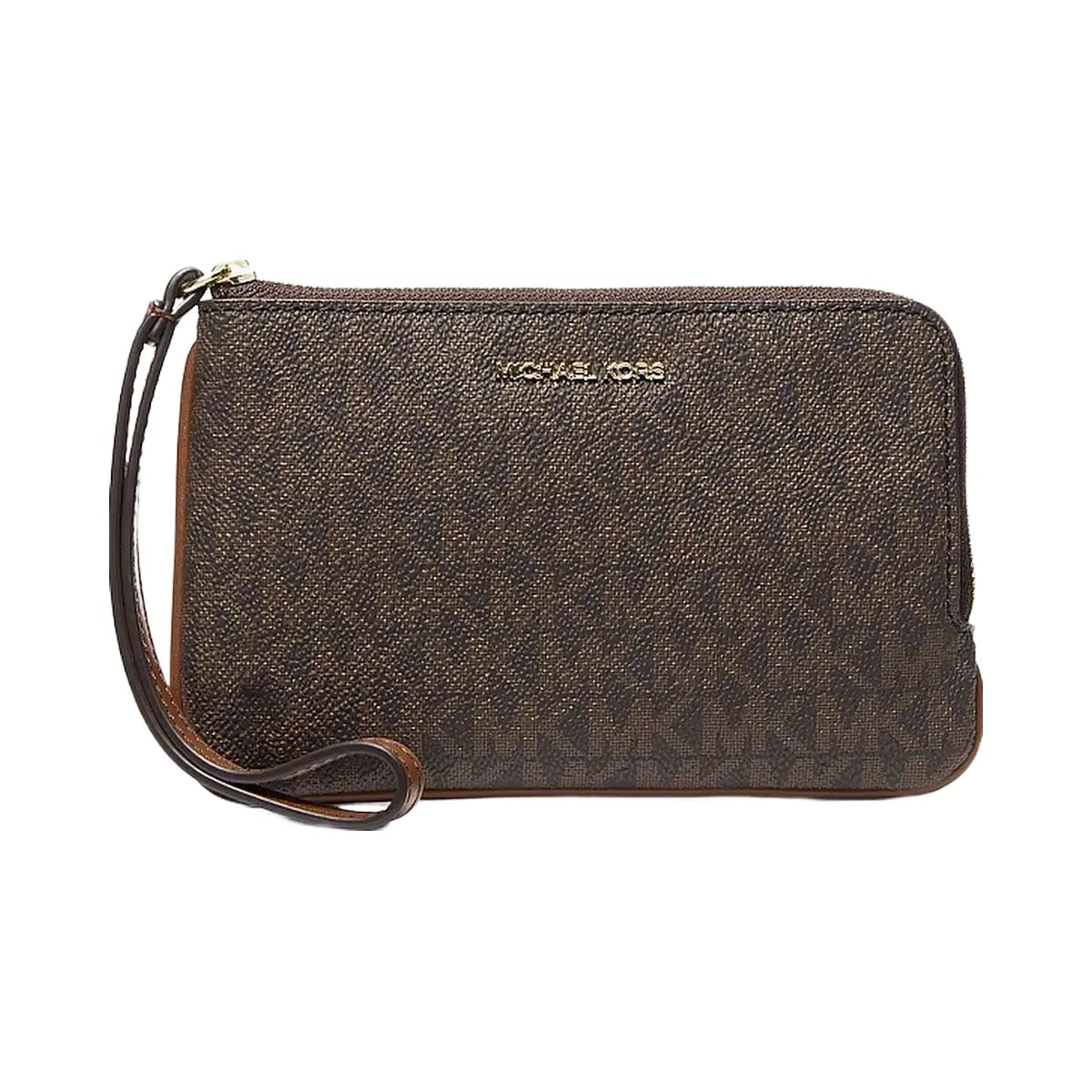 Michael Kors Jet Set Travel Small Signature Logo Wristlet Brown