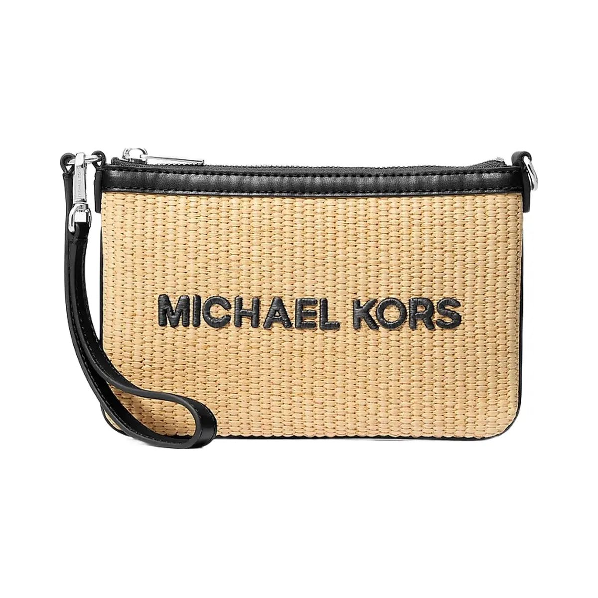 Michael Kors Jet Set Travel Small Woven Wristlet Black