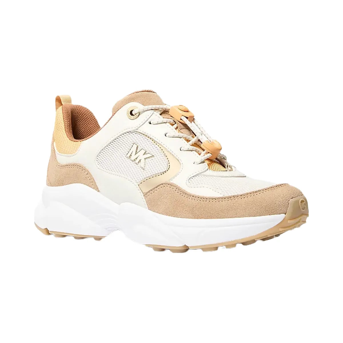 Michael Kors Jett Mixed-Media Trainer Honeywheat