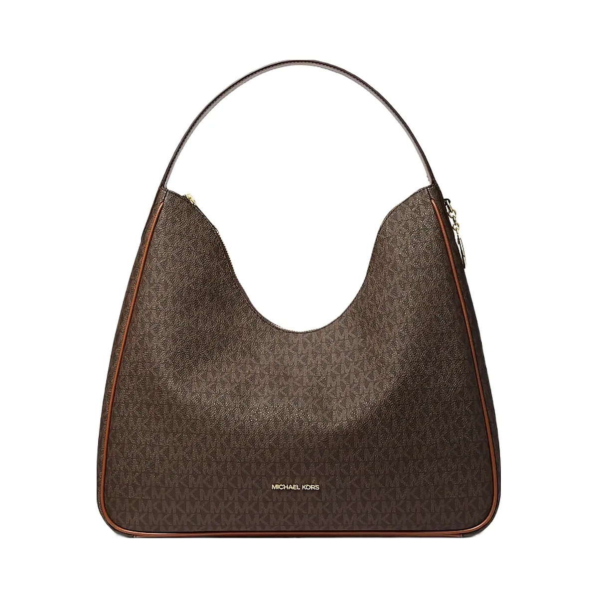 Michael Kors Nayla Medium Signature Logo Shoulder Bag Brown