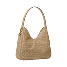 Michael Kors Nayla Small Signature Logo Hobo Shoulder Bag Camel