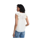 Michael Kors Ruffled Georgette Blouse Bone