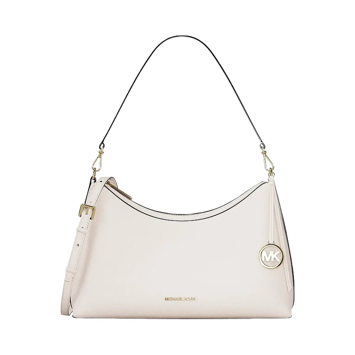 Michael Kors Sammy Medium Pebbled Leather Convertible Shoulder Bag Lt Cream