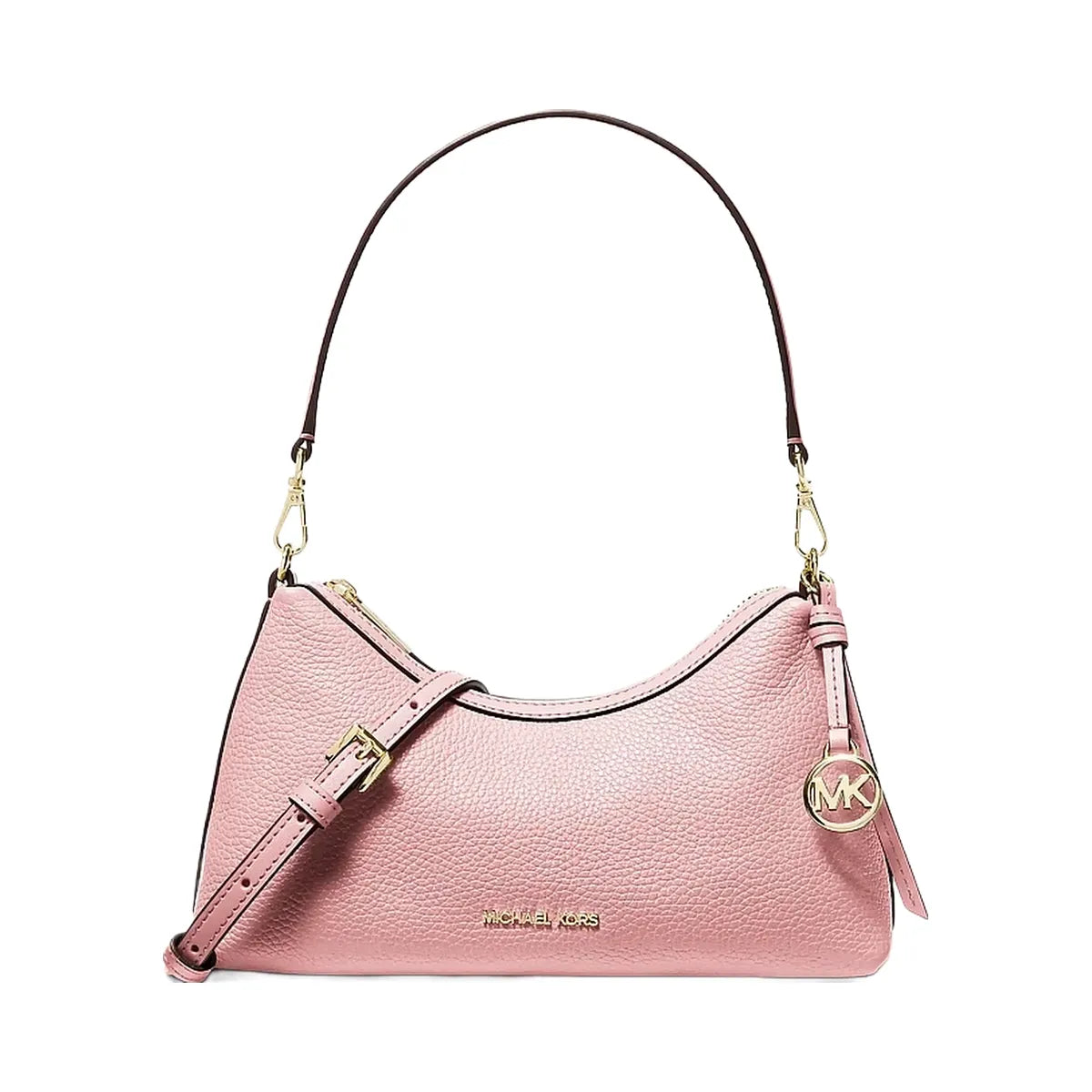 Michael Kors Sammy Small Pebbled Leather Convertible Crossbody Bag Powder Blush