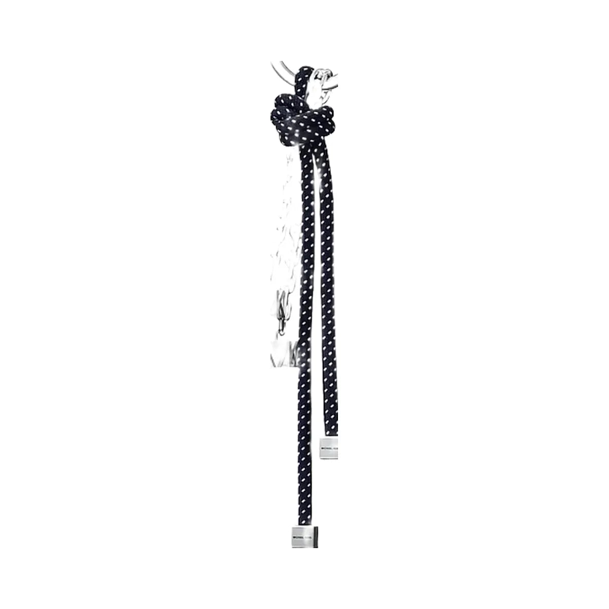 Michael Kors Silver-Tone and Speckled Cord Bag Charm Dress Blues