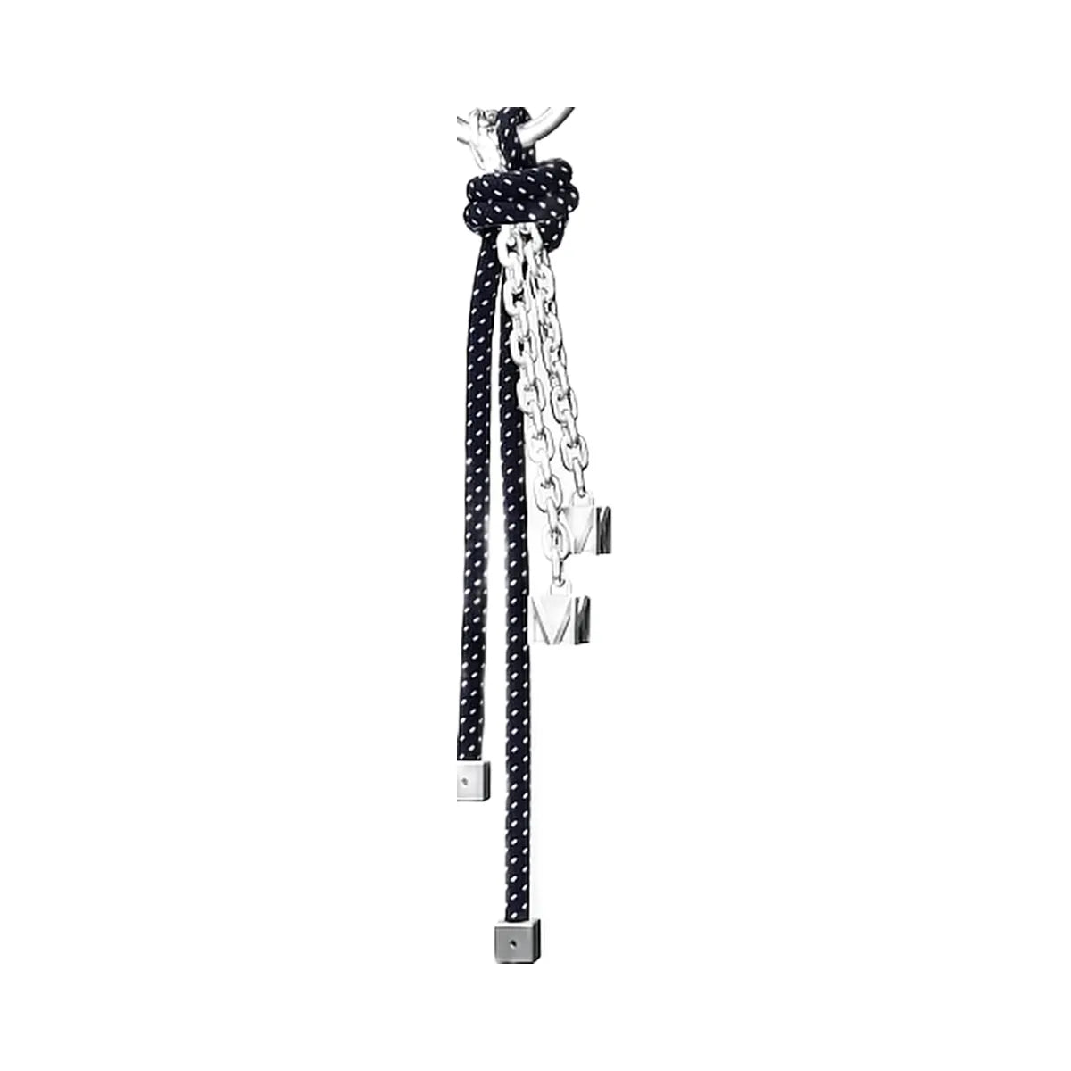 Michael Kors Silver-Tone and Speckled Cord Bag Charm Dress Blues