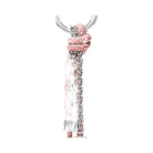 Michael Kors Silver-Tone and Speckled Cord Bag Charm Smokey Rose