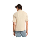 Michael Kors Textured Knit Polo Shirt Lt Cream