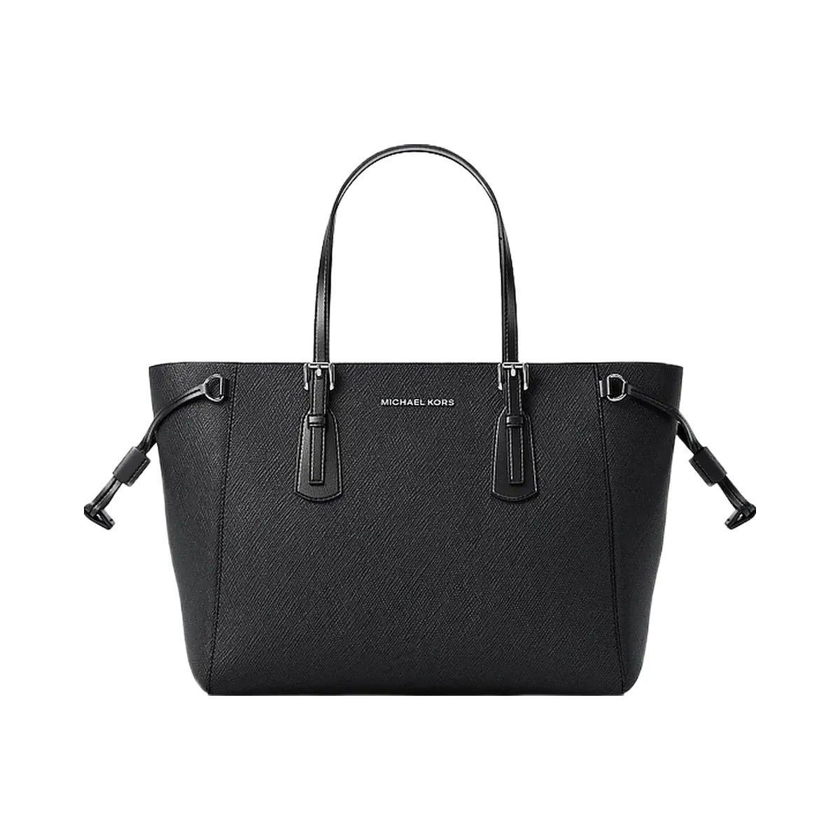 Michael Kors Voyager Extra-Small Pebbled Leather Convertible Crossbody Bag Black