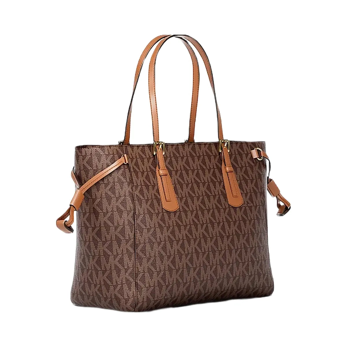 Michael Kors Voyager Extra-Small Signature Logo Convertible Crossbody Bag Brown