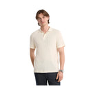 Michael Kors Waffle Knit Polo Shirt Lt Cream