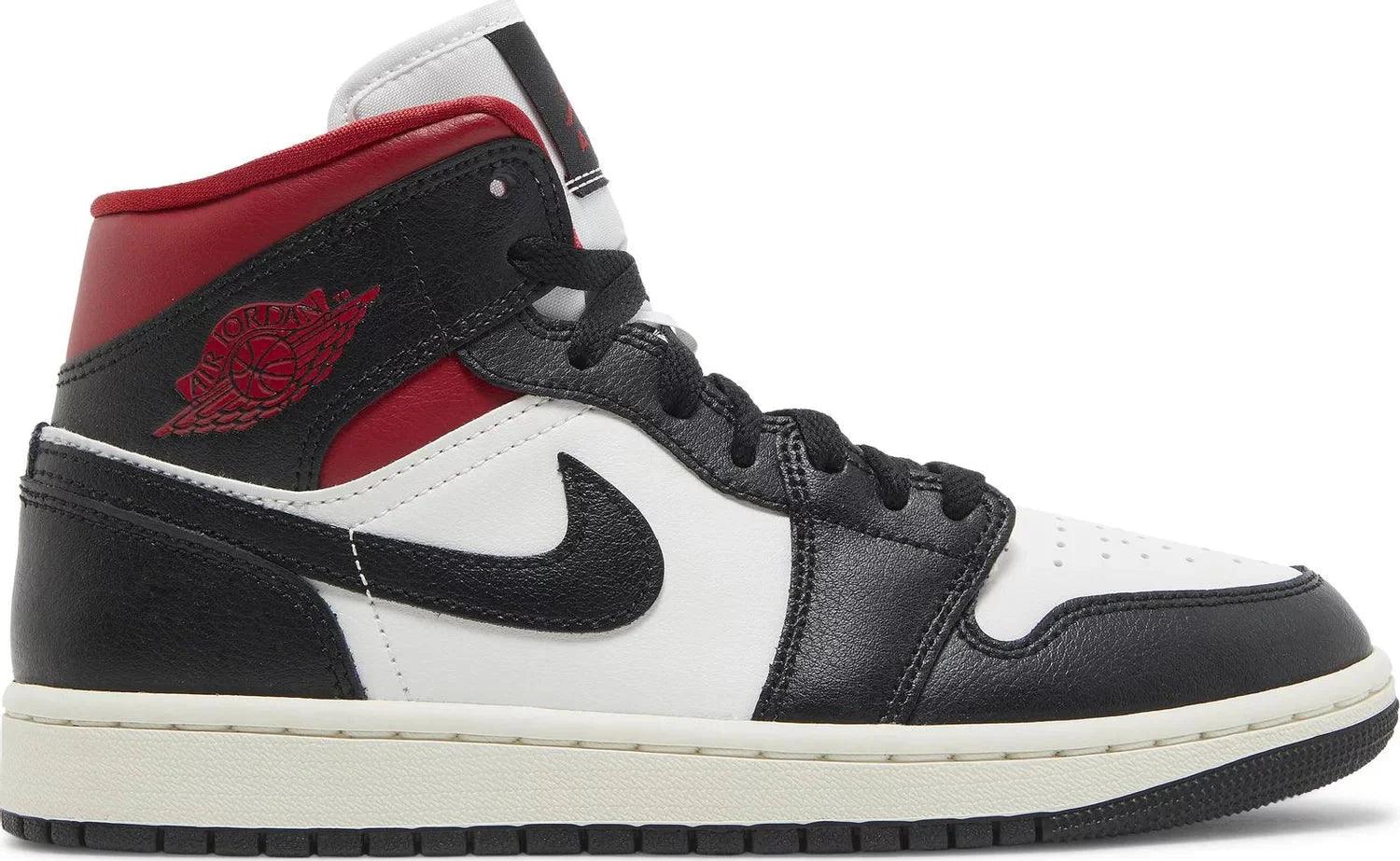 Buy Nike Wmns Air Jordan 1 Mid Black Sail Gym Red at Dawntown