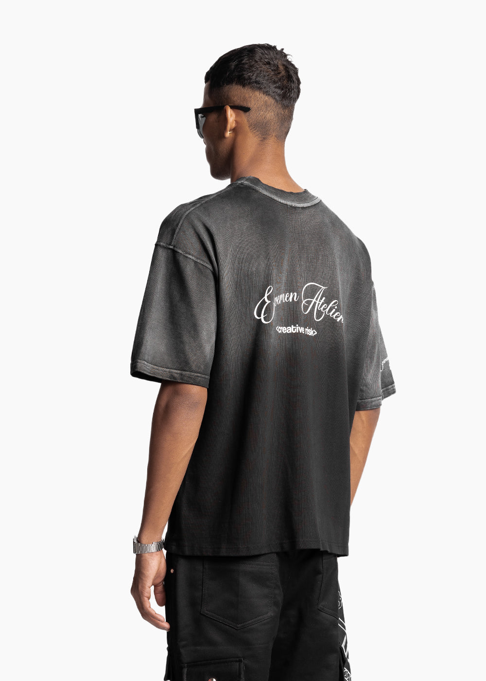 EVEMEN ATELIER T-SHIRT - OMBRE BLACK