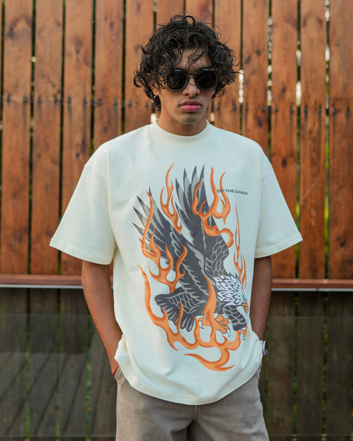 TRIAL BY FIRE T-SHIRT - OFF WHITE