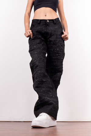 Distressed Black Jeans