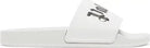 Palm Angels Pool Slider "White Black" - Dawntown