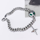 Alien Cross Charm Bracelet