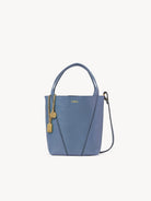 CHLOE Small Chloé Spin tote bag in grained leather Ashes Blue