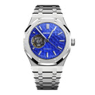 Seiko Mod Royal Oak Silver Blue Open Heart