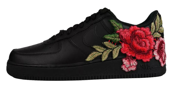 Embroided Rose Black Af1 V2